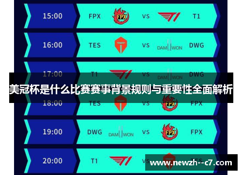 美冠杯是什么比赛赛事背景规则与重要性全面解析 美冠杯是什么比赛赛事背景规则与重要性全面解析